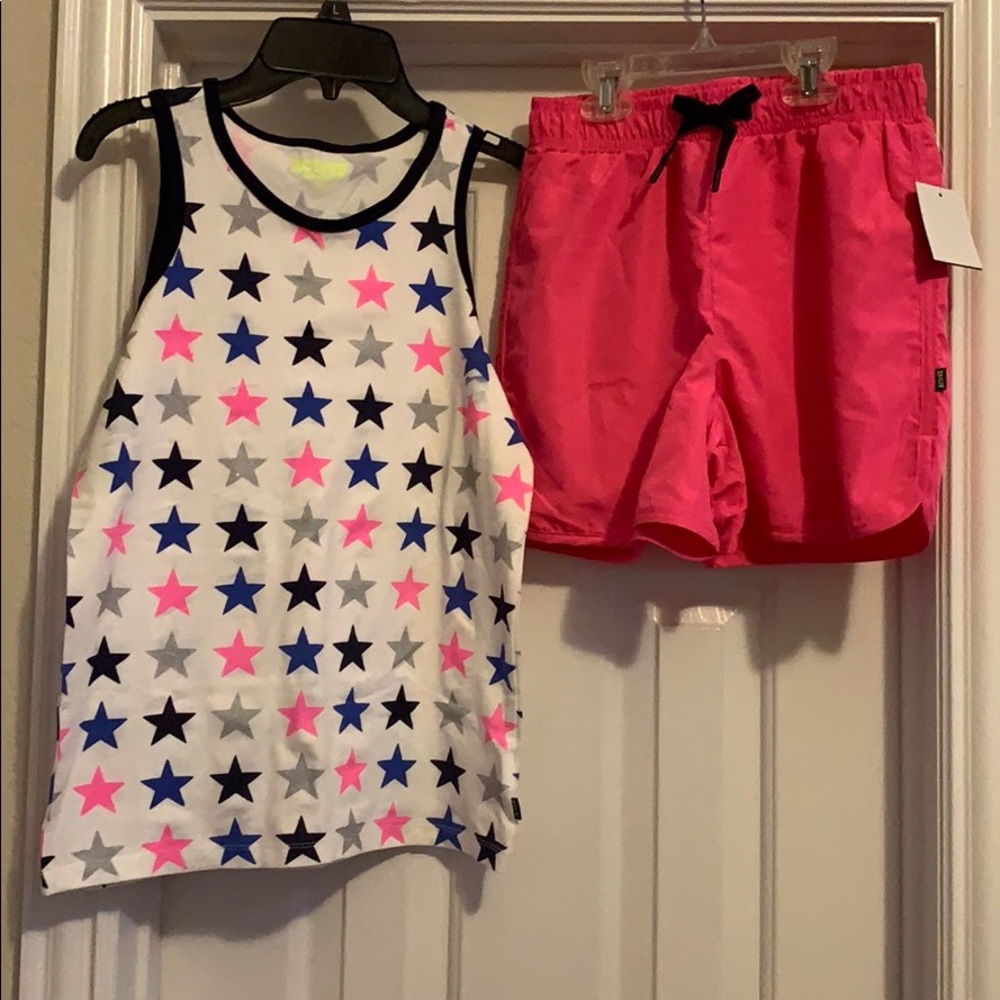 Girl’s Active matching tank/shirt Set, Size 12